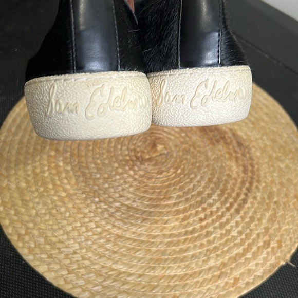 Sam Edelman Becker Real Fur Slip -on Sneakers Loafer Canvas Size 12 - Picture 5 of 15